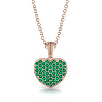 Emerald Pave Heart Pendant - Yasmin No. 5 image 1
