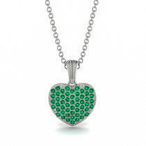 Emerald Pave Heart Pendant - Yasmin No. 6 image 1