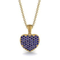 Sapphire Pave Heart Pendant - Yasmin No. 13 image 1