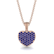 Sapphire Pave Heart Pendant - Yasmin No. 14 image 1