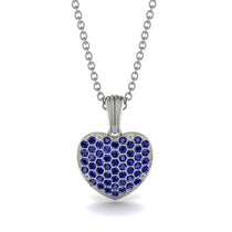 Sapphire Pave Heart Pendant - Yasmin No. 15 image 1