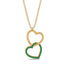Interlocked Hearts Emerald Necklace - Wendy No. 4
