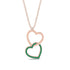 Interlocked Hearts Emerald Necklace - Wendy No. 5