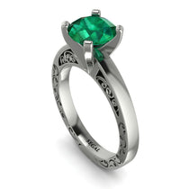 Vintage Solitaire Emerald Ring - Vera No. 6 image 1