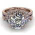 Glamorous diamond Oval Hidden Diamonds Bridal Set - Rosalie No. 2