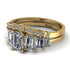 Emerald Cut diamond Bridal Set With Hidden Diamonds - Brynlee No. 1