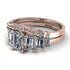 Emerald Cut diamond Bridal Set With Hidden Diamonds - Brynlee No. 2