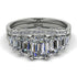 Emerald Cut diamond Bridal Set With Hidden Diamonds - Brynlee No. 3