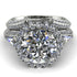 Glamorous Halo diamond Hidden Diamonds Bridal Set - Joanna No. 3
