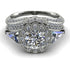 Vintage Hidden Halo diamond Bridal Set - Ana No. 3