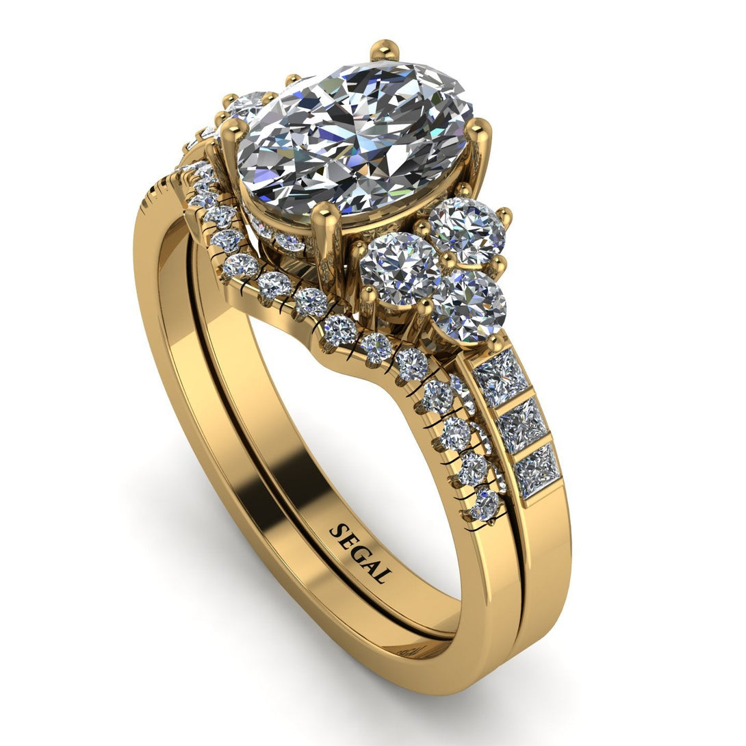 Oval Glamorous diamond Bridal Set - Mariah No. 1