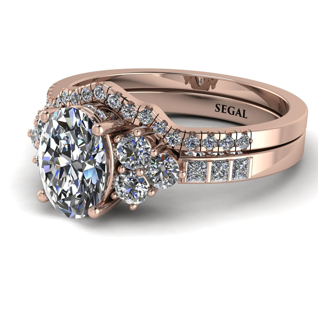 Oval Glamorous diamond Bridal Set - Mariah No. 2