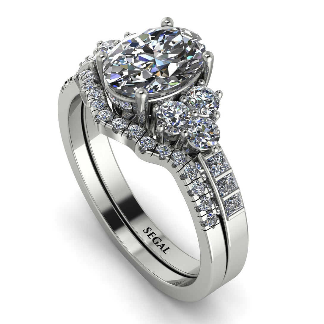 Oval Glamorous diamond Bridal Set - Mariah No. 3