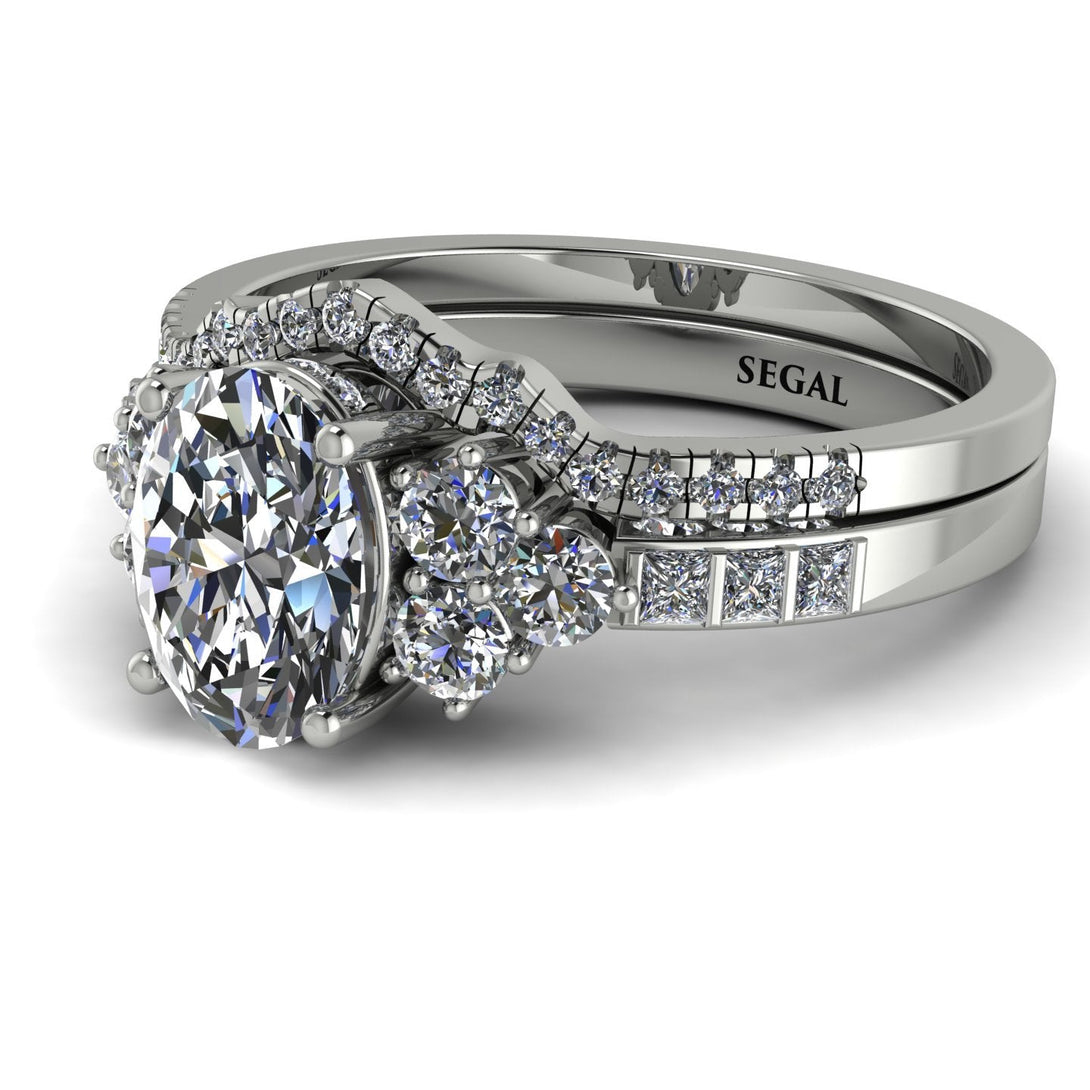 Oval Glamorous diamond Bridal Set - Mariah No. 3
