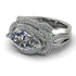 Milgrain Marquise diamond Bridal Set - Marley No. 3