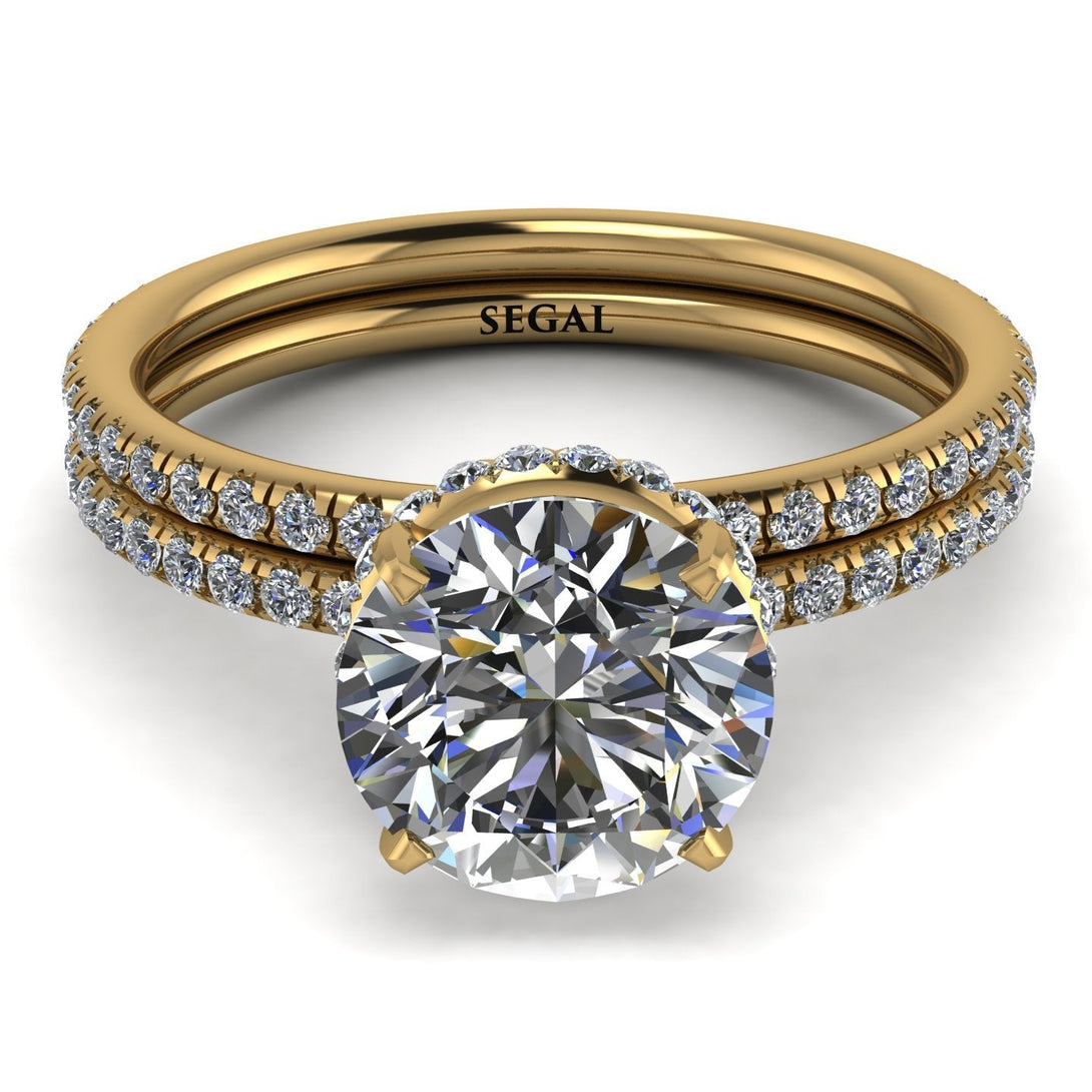 Hidden Halo diamond Bridal Set - Fiona No. 1