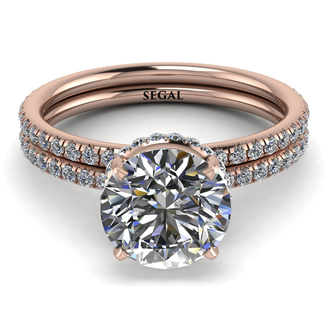 Hidden Halo diamond Bridal Set - Fiona No. 2