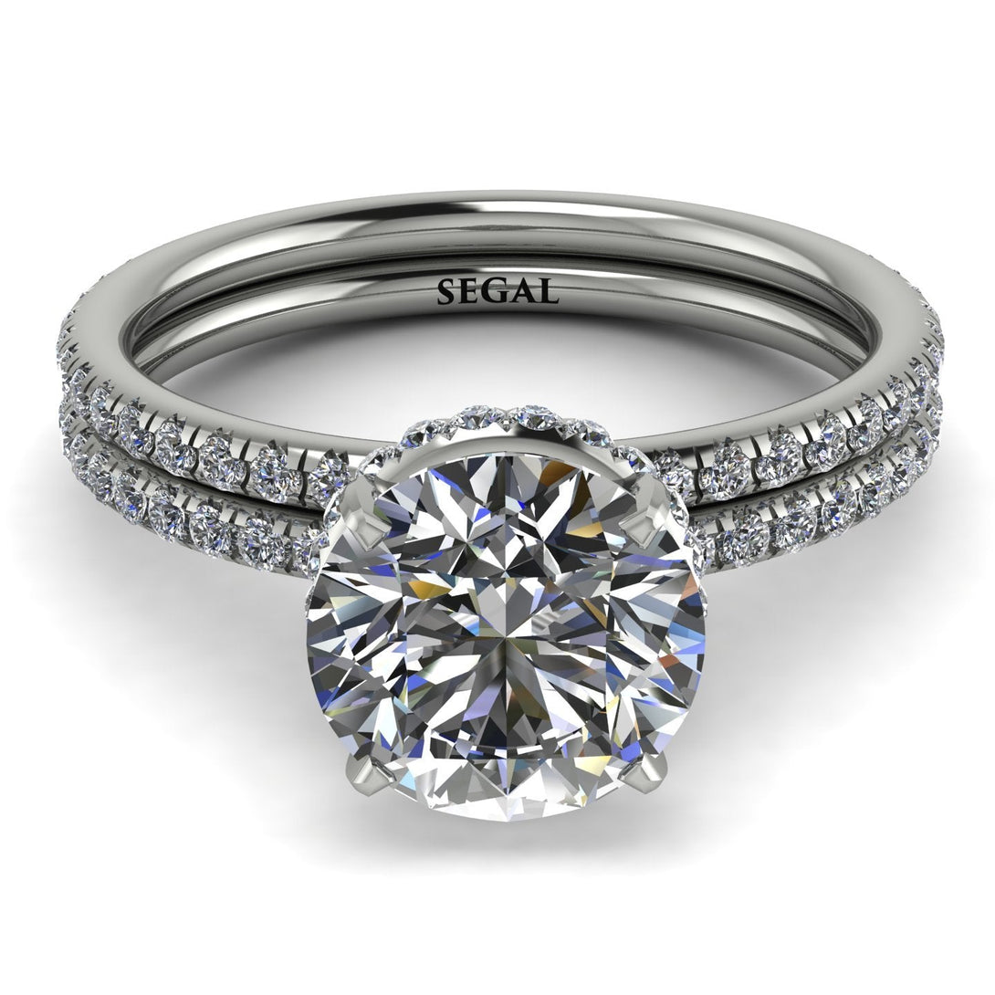 Hidden Halo diamond Bridal Set - Fiona No. 3