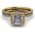 Hidden Double Halo Princess diamond Bridal Set - Georgia No. 1