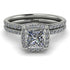 Hidden Double Halo Princess diamond Bridal Set - Georgia No. 3
