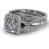 Cushion Cut diamond Milgrain Bridal Set - Adelyn No. 3