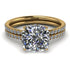 Cushion Cut diamond Hidden Halo Bridal Set - Alivia No. 1
