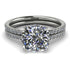Cushion Cut diamond Hidden Halo Bridal Set - Alivia No. 3