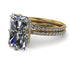 Hidden Halo Emerald Cut diamond Bridal Set - Vanessa No. 1