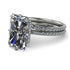 Wedding band for Hidden Halo Emerald Cut diamond Bridal Set - Vanessa No. 3