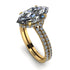 Hidden Halo Marquise diamond Bridal Set - Journey No. 1