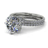 Double Hidden Halo diamond Bridal Set - Angelina No. 3