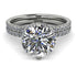 Double Hidden Halo diamond Bridal Set - Angelina No. 3