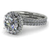 2ct Big Double Hidden Halo diamond Bridal Set - Catalina No. 3