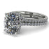 2ct Big Double Hidden Halo diamond Bridal Set - Alayna No. 3