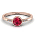 Bezel Minimalist Ruby Ring - Kinsley No. 11