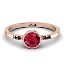 Bezel Minimalist Ruby Ring - Kinsley No. 26 image 1