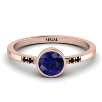 Bezel Minimalist Sapphire Ring - Kinsley No. 29 image 1