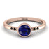 Bezel Minimalist Sapphire Ring - Kinsley No. 29