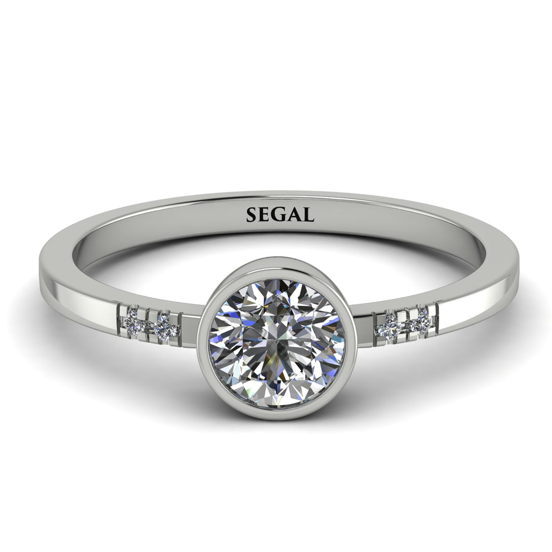 Bezel Minimalist Diamond Ring - Kinsley No. 3