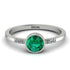 Bezel Minimalist Emerald Ring - Kinsley No. 6