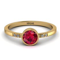 Bezel Minimalist Ruby Ring - Kinsley No. 10 image 1