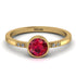 Bezel Minimalist Ruby Ring - Kinsley No. 10
