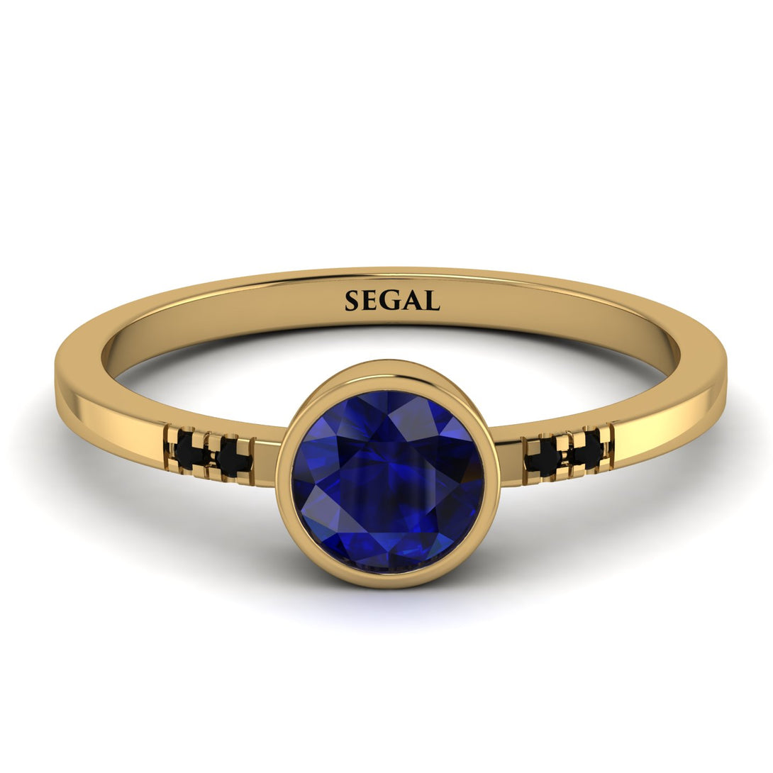 Bezel Minimalist Sapphire Ring - Kinsley No. 28