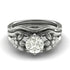 Two Seasons Bridal Set Flower Ring Diamond Ring- Bella no. 30