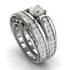 Stairway to Heaven Bridal Set Diamond Ring- Gabriella no. 3 - Wide Version