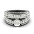 Stairway to Heaven Bridal Set Diamond Ring- Gabriella no. 3 - Wide Version