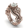 The 4th Season Bridal Set Blooming Flower Ring Diamond Ring- Lauren no. 2