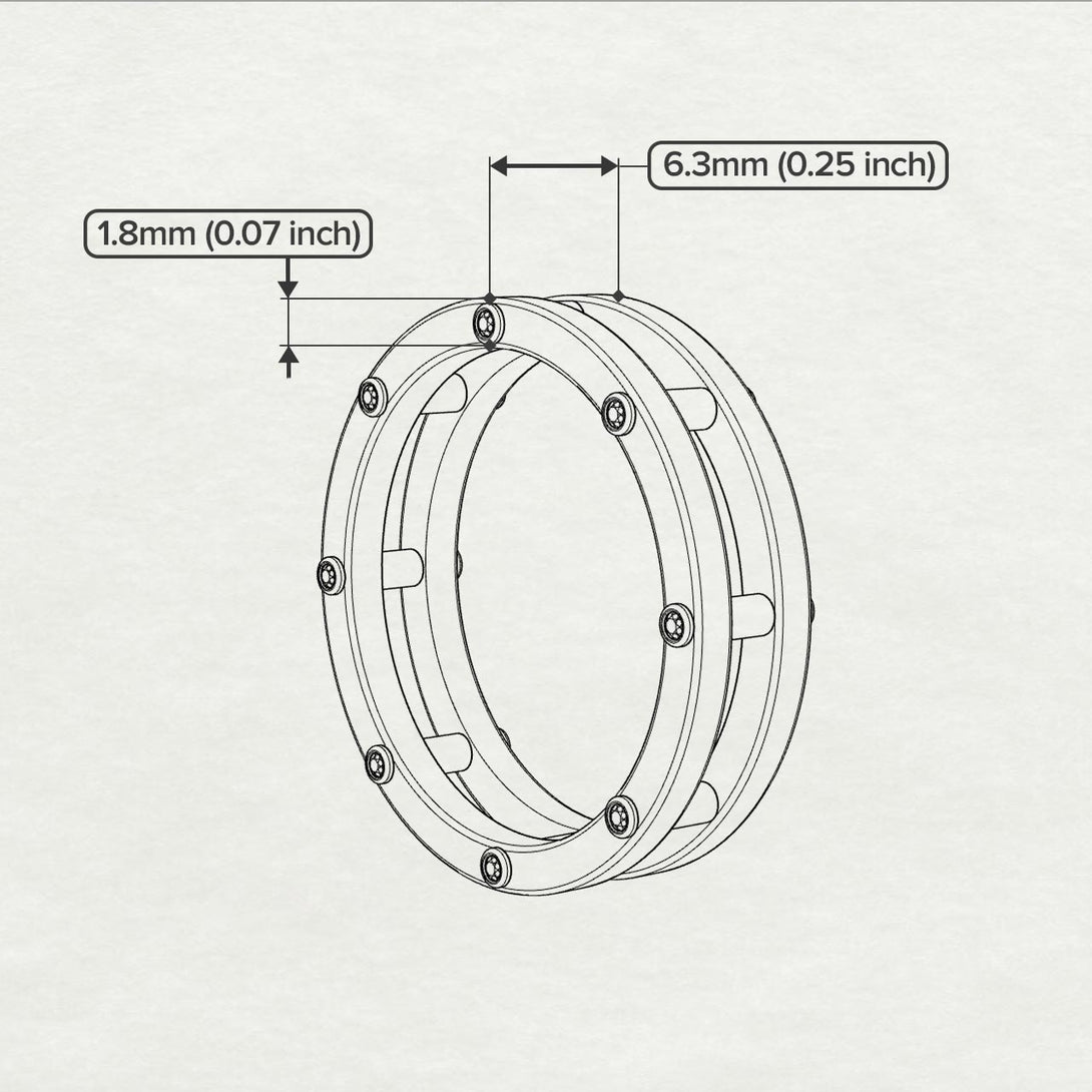 Architectural Hidden Diamond Wedding Band - Noah No. 2
