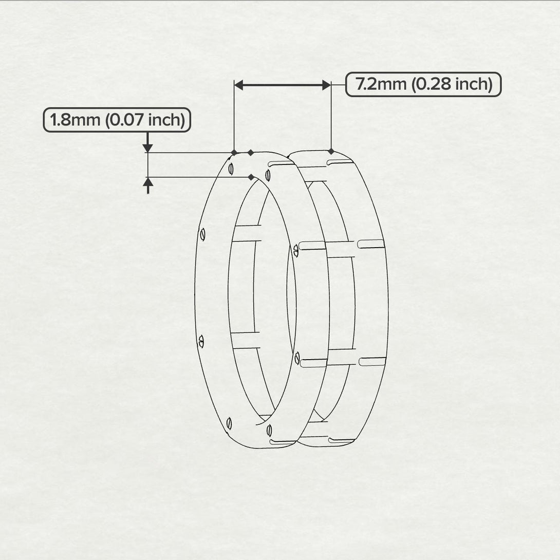 Architectural Minimalist Wedding Band - James No. 3