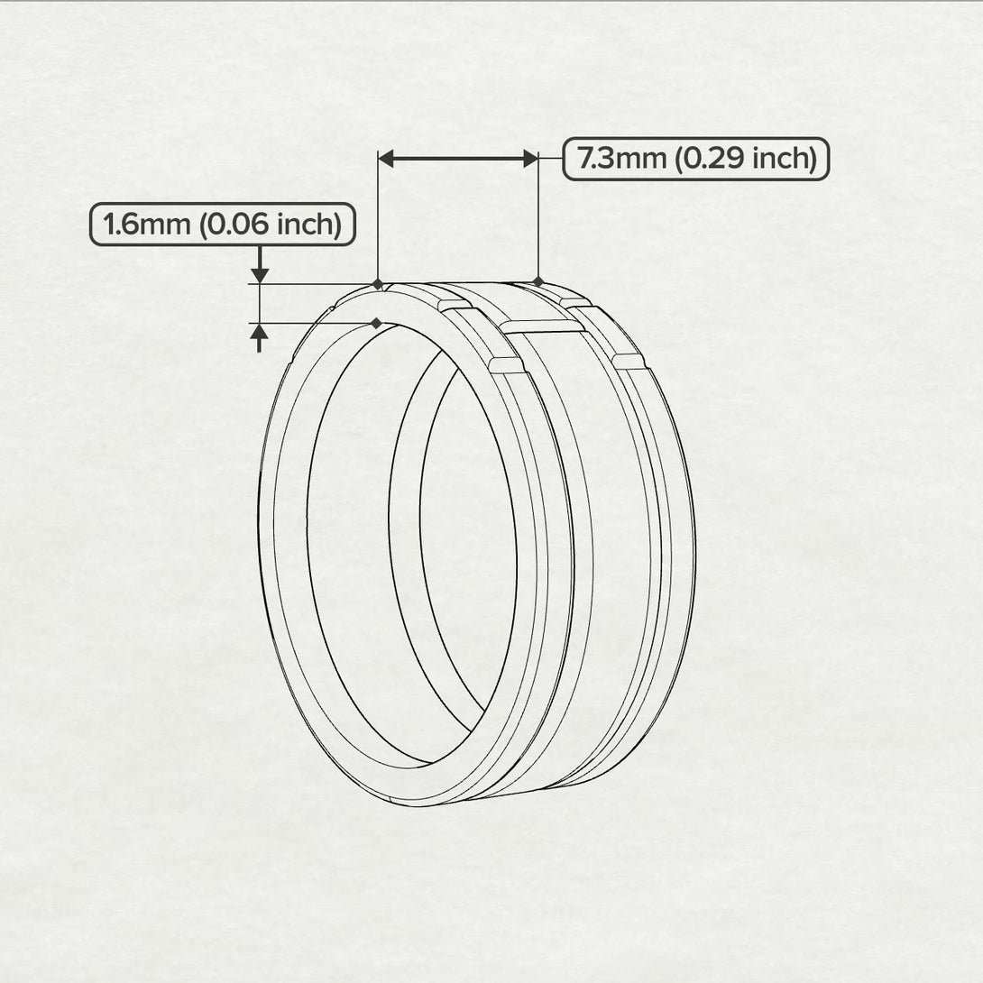 Classic Geometrical Wedding Ring - Logan No. 1